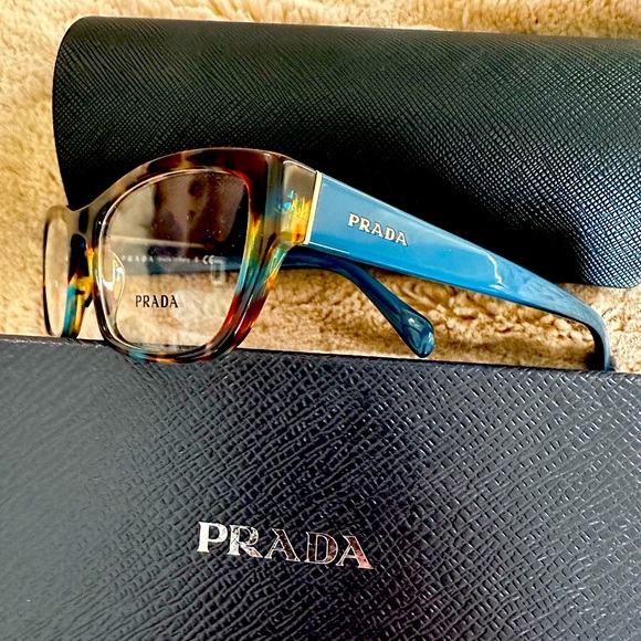 Authentic Prada 18OV Heritage frame NAG101. Havana spotted blue NEW - Picture 5 of 5